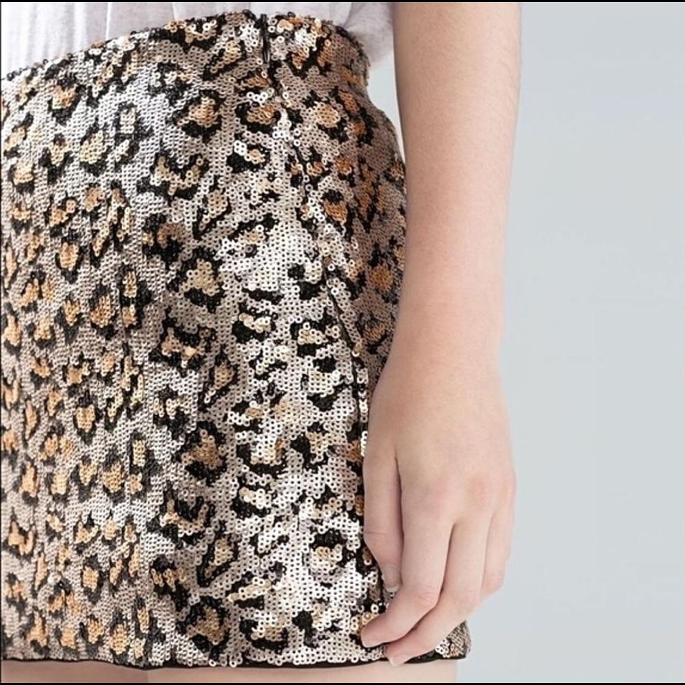 New ZARA Black&Gold Sequins mini skirt size S